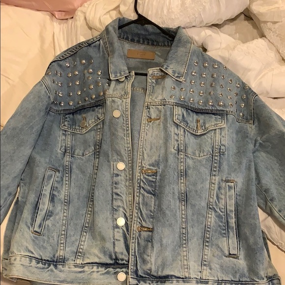blank nyc studded denim jacket
